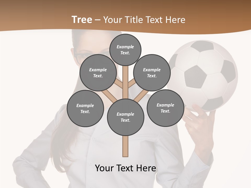 Business Soccerball Isolated PowerPoint Template