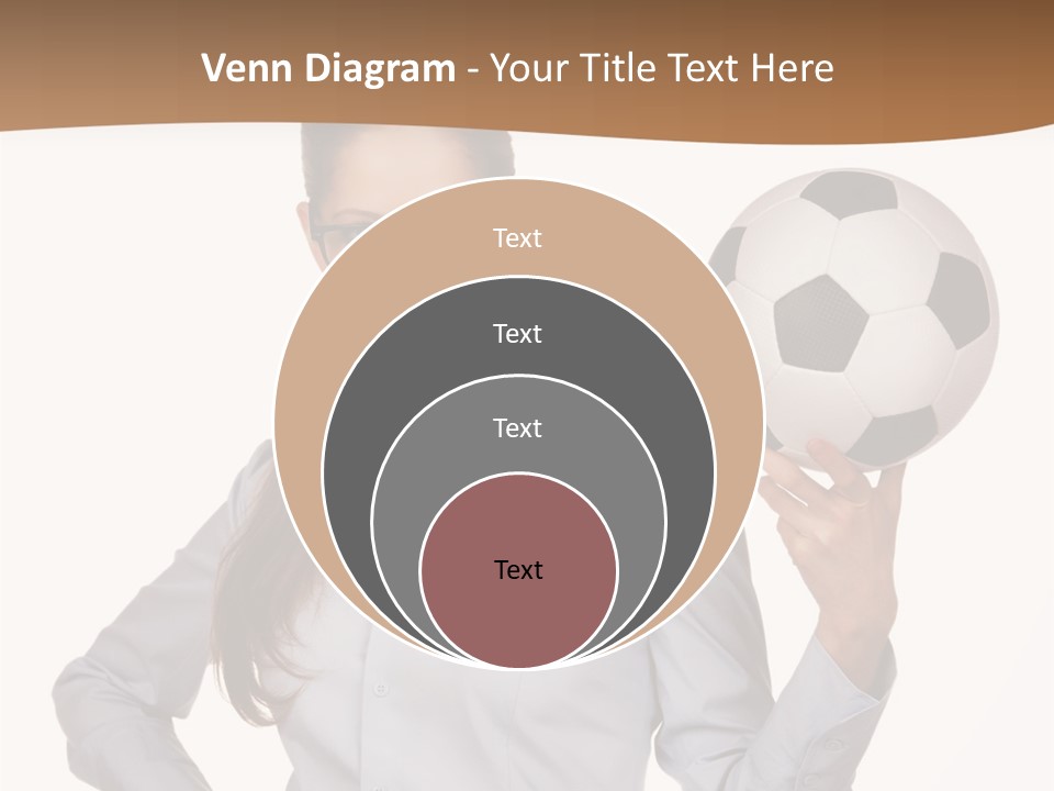 Business Soccerball Isolated PowerPoint Template