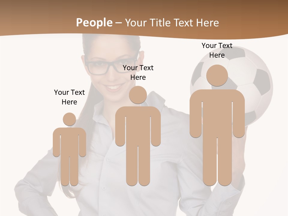 Business Soccerball Isolated PowerPoint Template