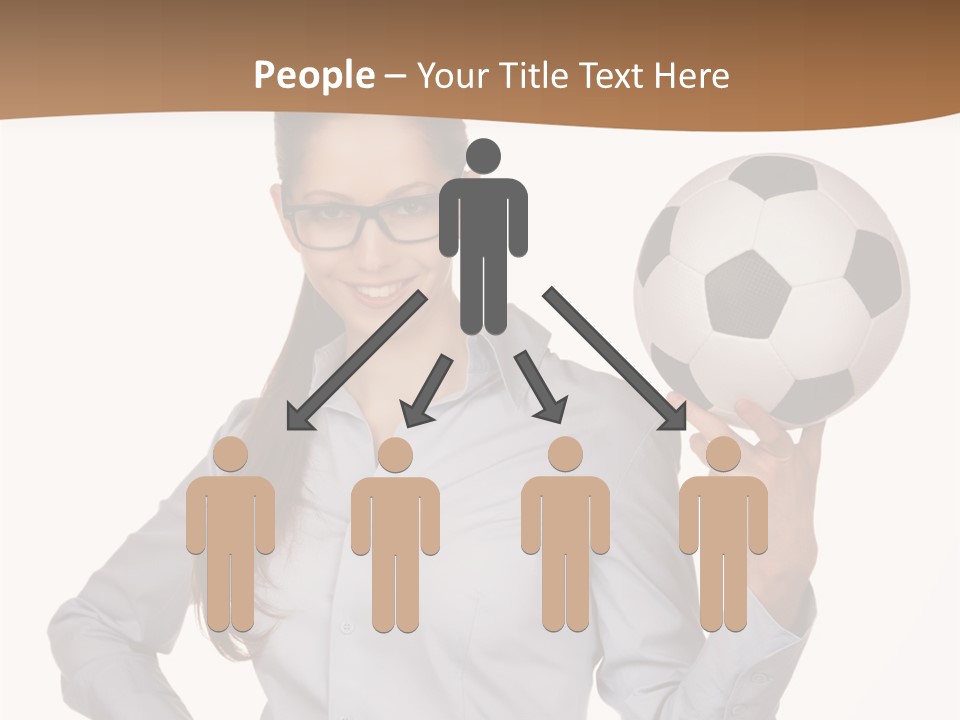 Business Soccerball Isolated PowerPoint Template