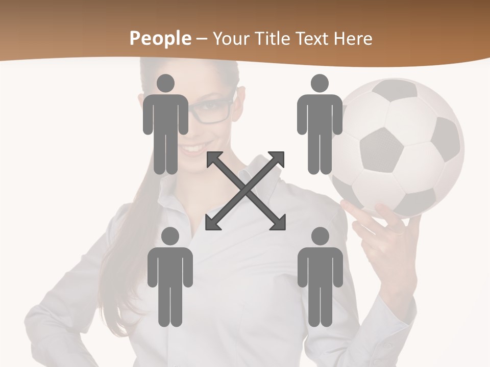 Business Soccerball Isolated PowerPoint Template