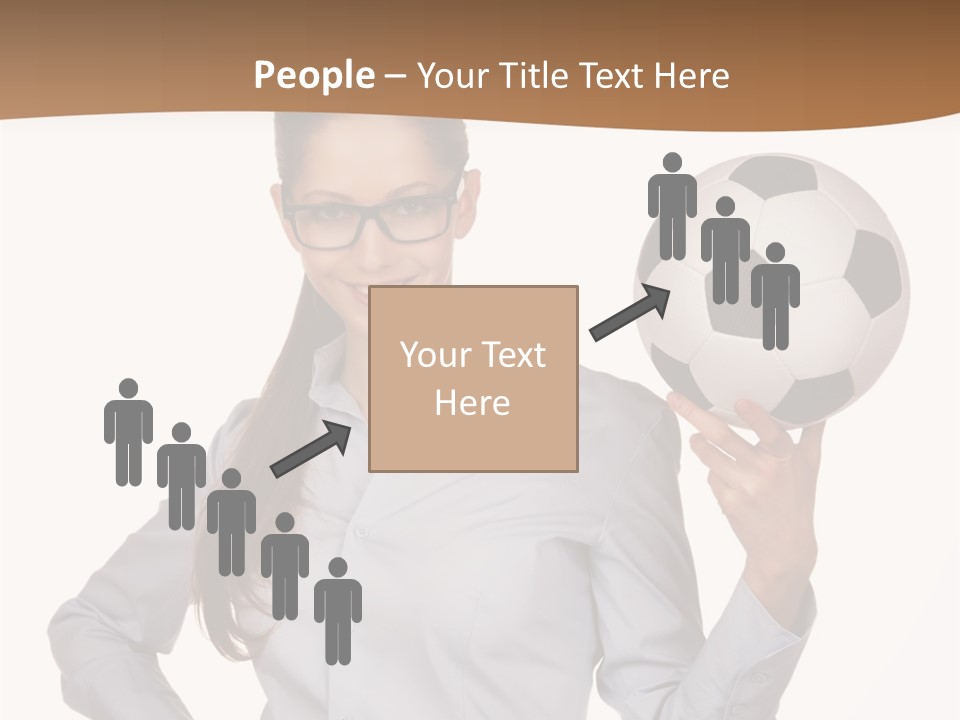 Business Soccerball Isolated PowerPoint Template