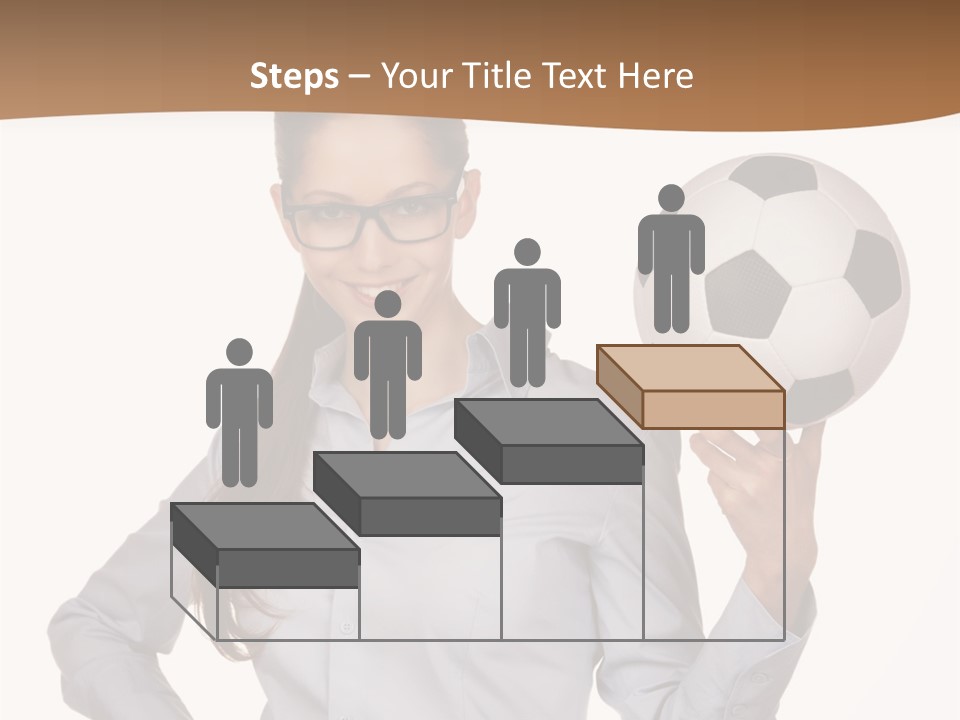 Business Soccerball Isolated PowerPoint Template