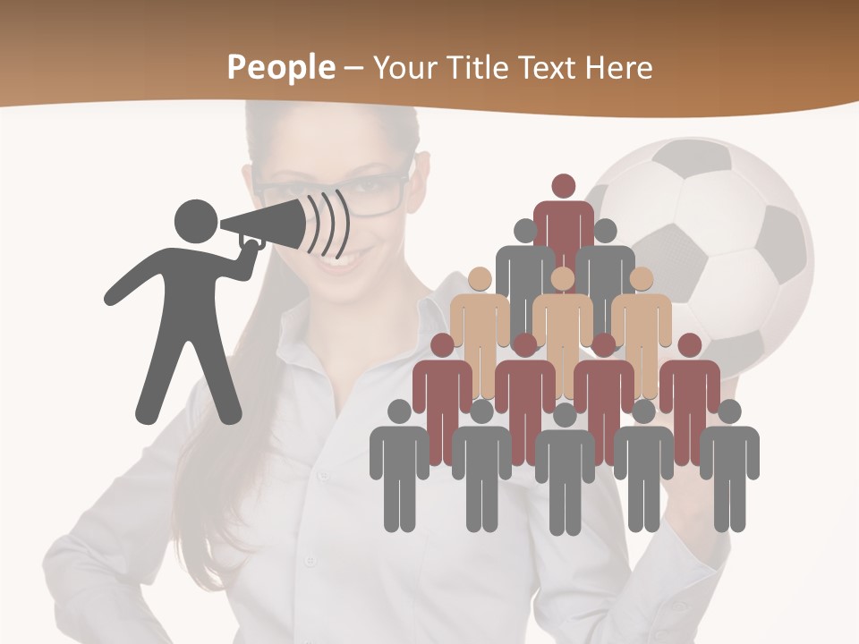 Business Soccerball Isolated PowerPoint Template