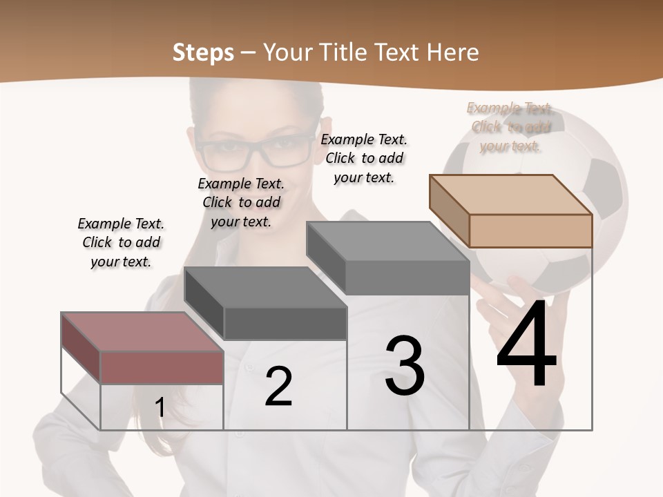 Business Soccerball Isolated PowerPoint Template
