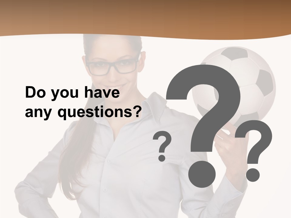 Business Soccerball Isolated PowerPoint Template