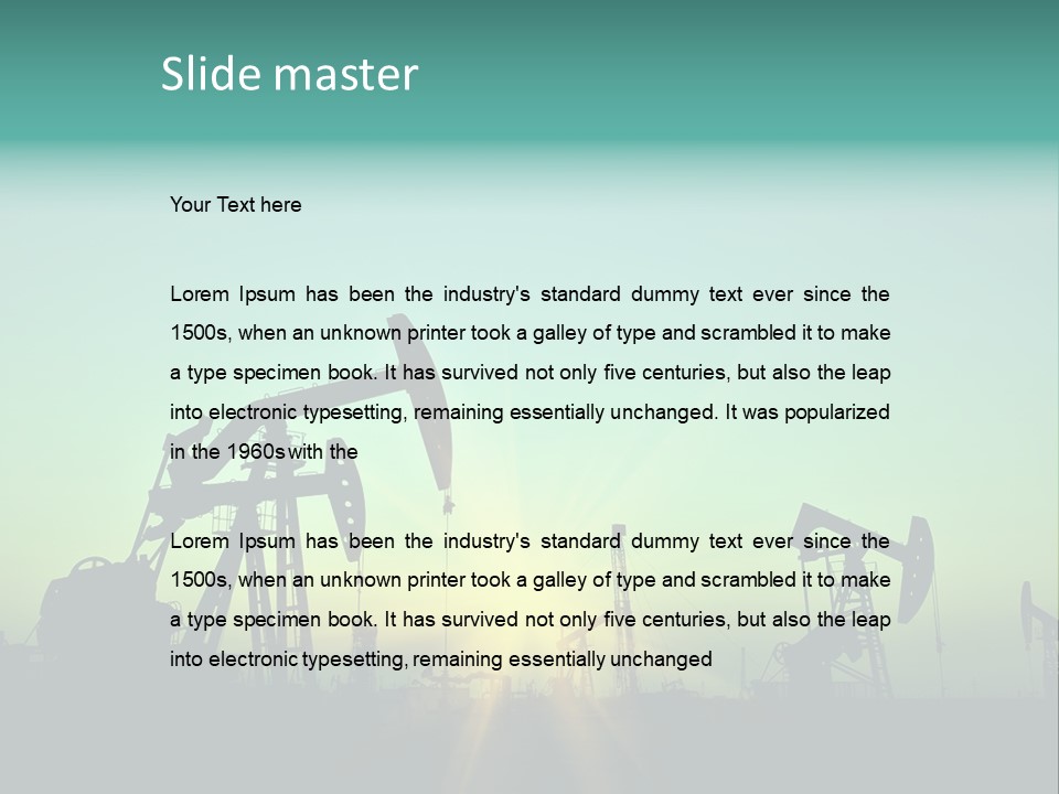 Gasoline Beautification Petrochemical PowerPoint Template