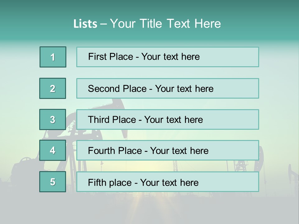 Gasoline Beautification Petrochemical PowerPoint Template