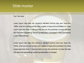 Glass Food Table PowerPoint Template