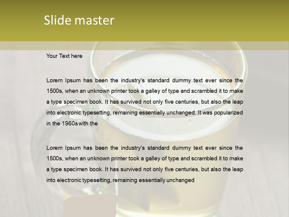 Glass Food Table PowerPoint Template