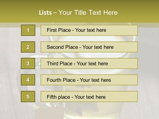 Glass Food Table PowerPoint Template