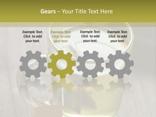 Glass Food Table PowerPoint Template