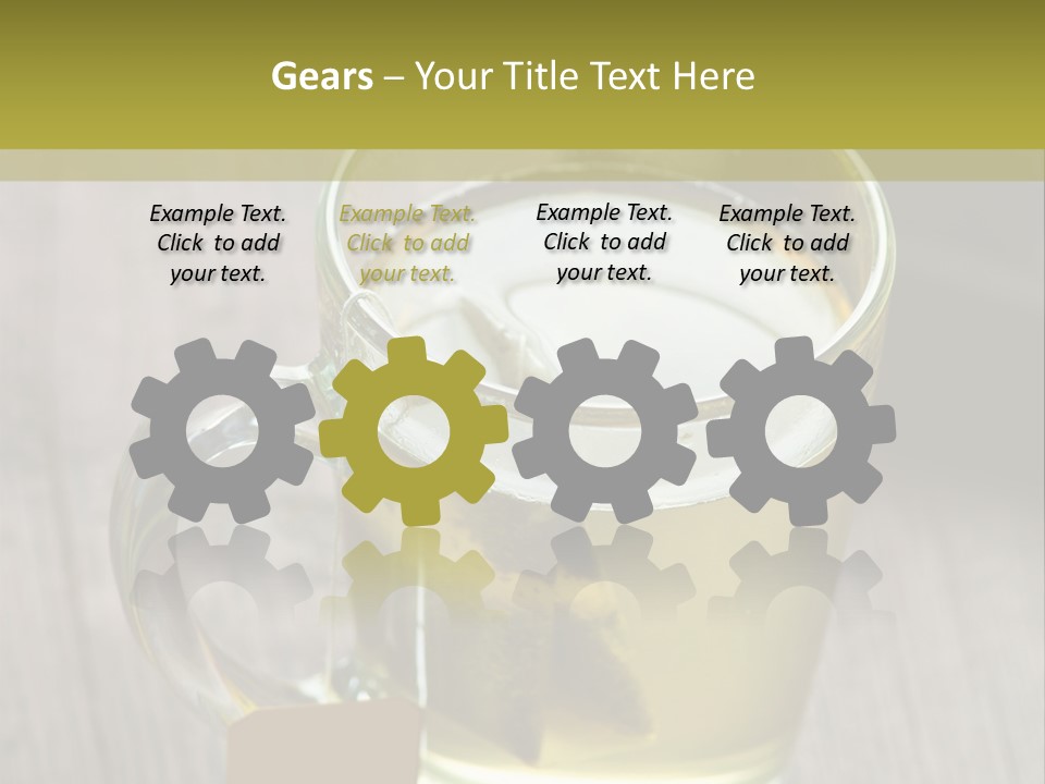 Glass Food Table PowerPoint Template