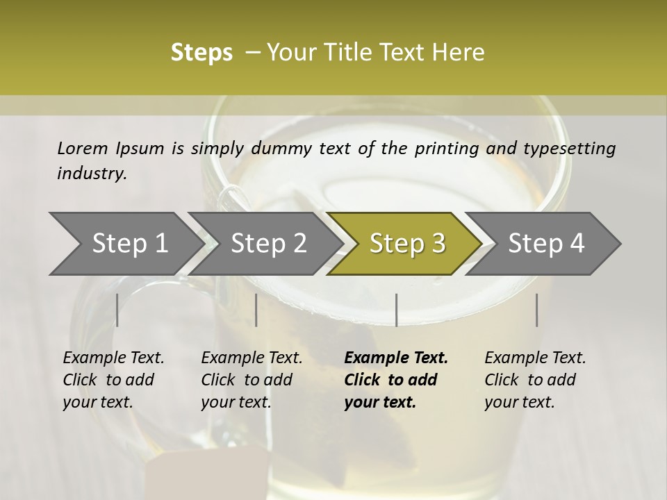 Glass Food Table PowerPoint Template