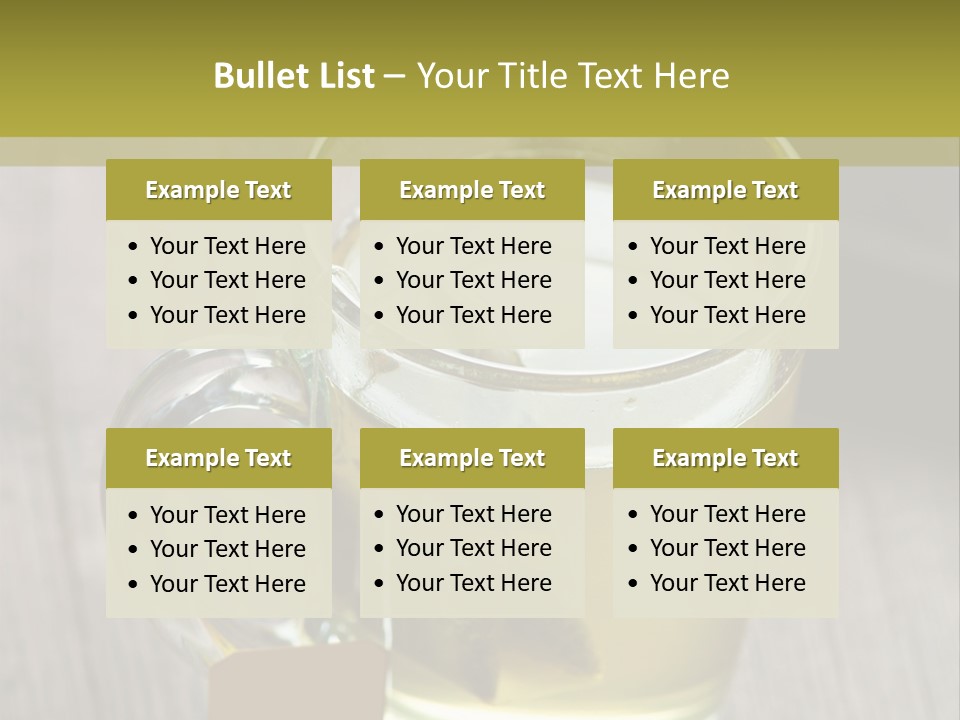 Glass Food Table PowerPoint Template