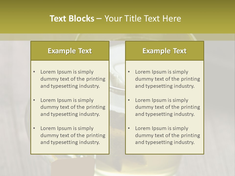 Glass Food Table PowerPoint Template