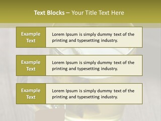 Glass Food Table PowerPoint Template