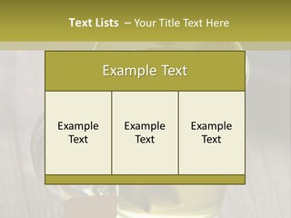 Glass Food Table PowerPoint Template