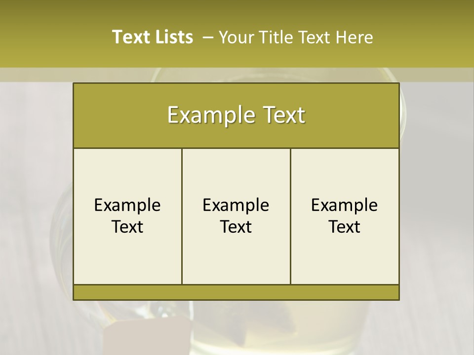 Glass Food Table PowerPoint Template