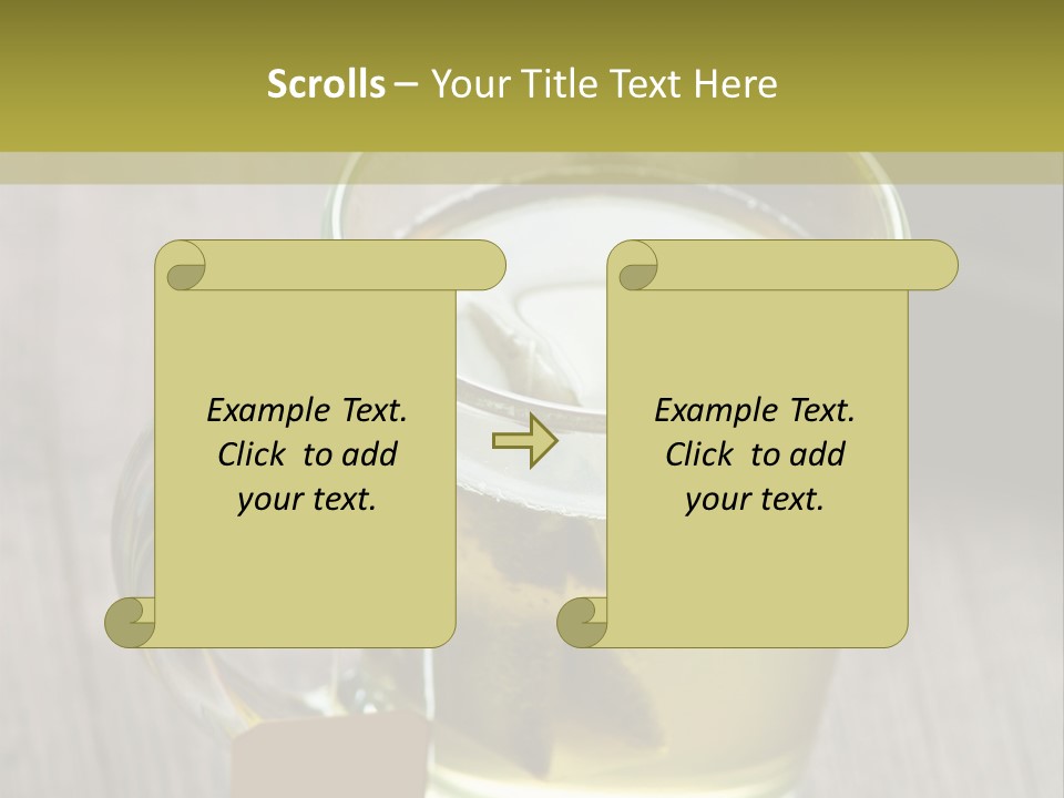 Glass Food Table PowerPoint Template