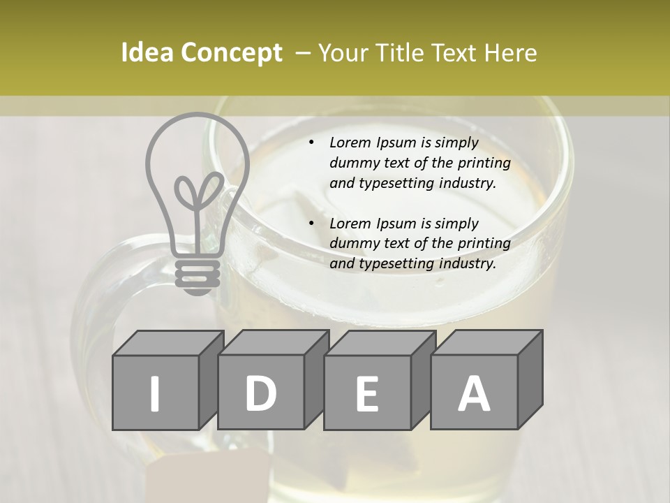 Glass Food Table PowerPoint Template
