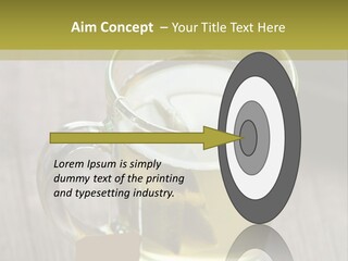 Glass Food Table PowerPoint Template