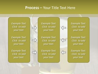 Glass Food Table PowerPoint Template