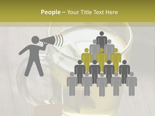 Glass Food Table PowerPoint Template