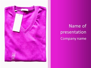 White Underwear Folded PowerPoint Template