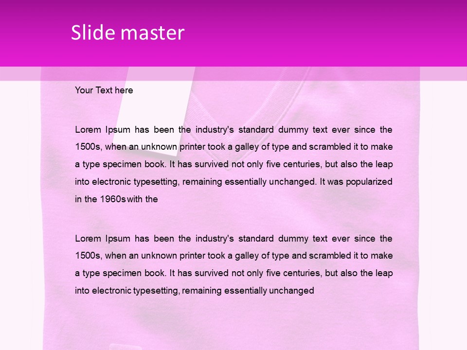 White Underwear Folded PowerPoint Template