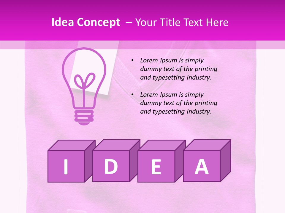 White Underwear Folded PowerPoint Template