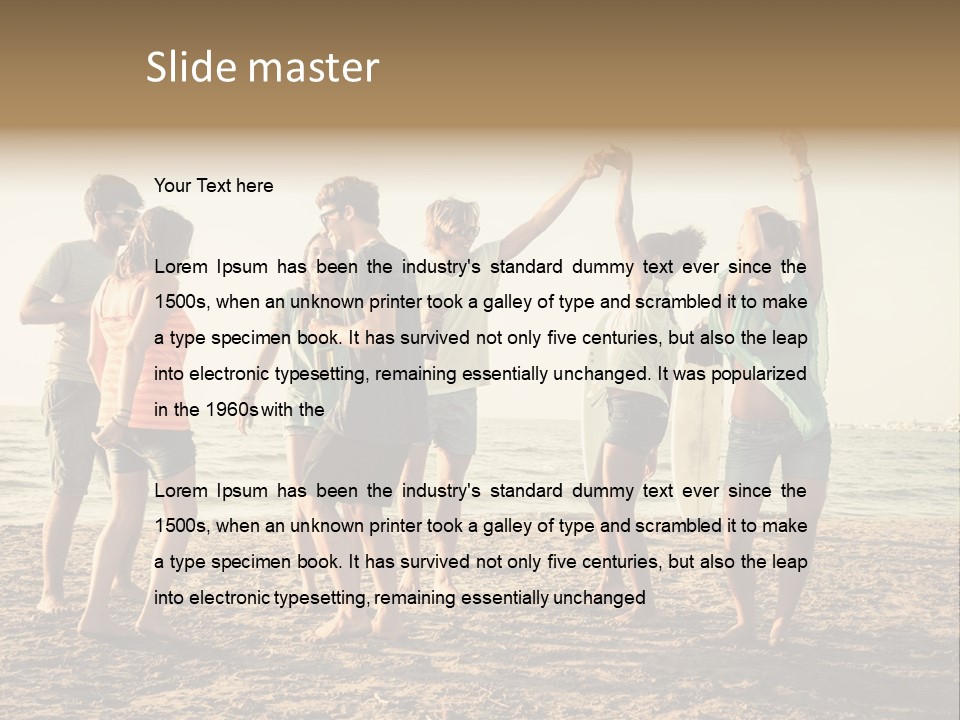 Sun Sunset Leisure PowerPoint Template