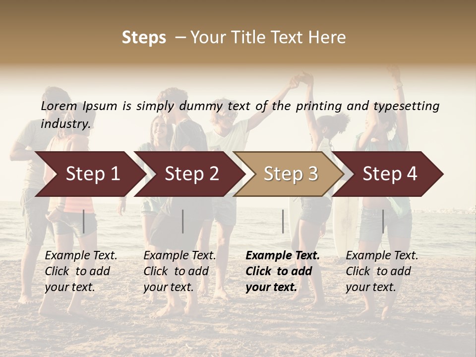 Sun Sunset Leisure PowerPoint Template