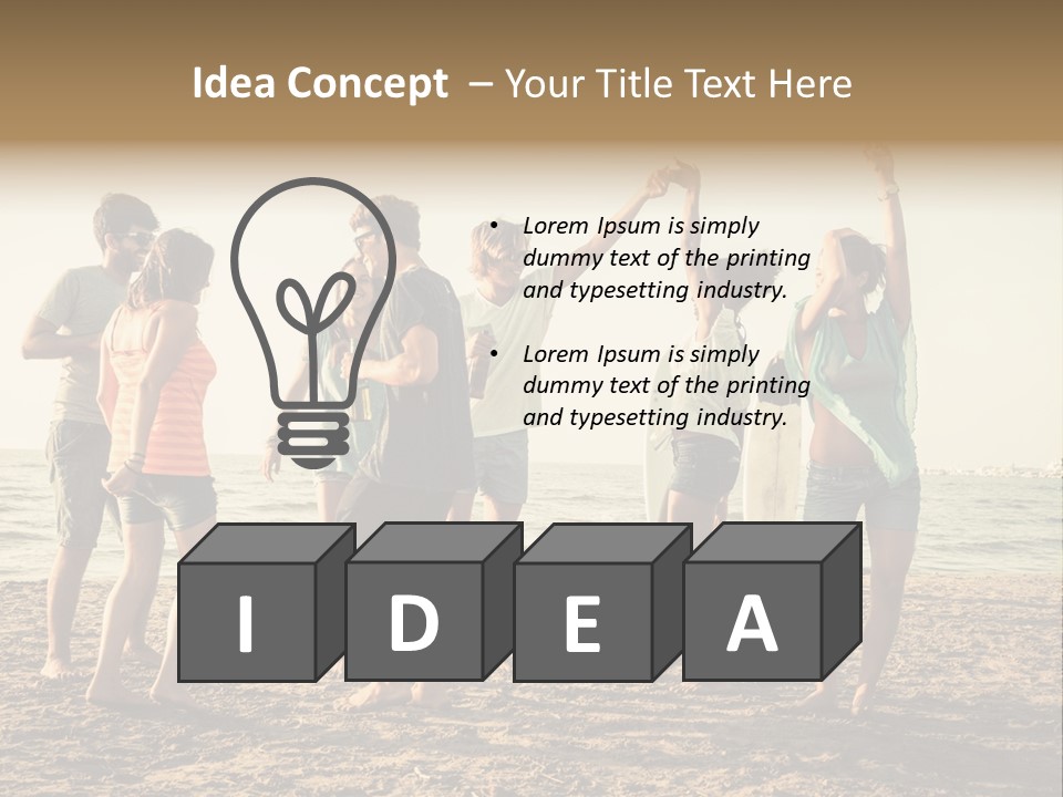 Sun Sunset Leisure PowerPoint Template