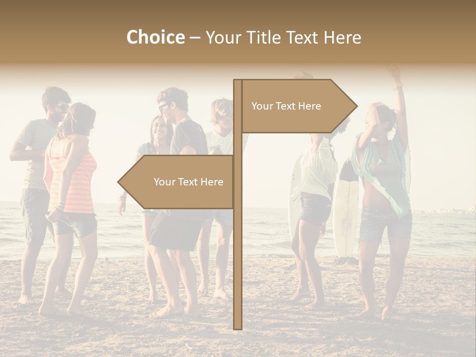 Sun Sunset Leisure PowerPoint Template