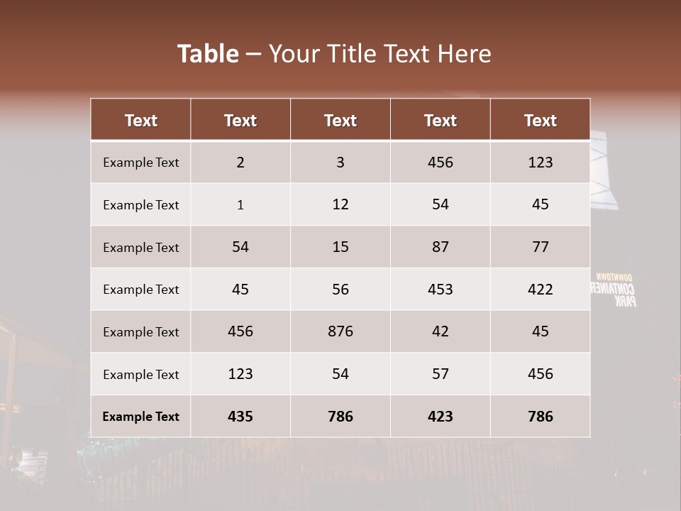 Construction East Fremont PowerPoint Template