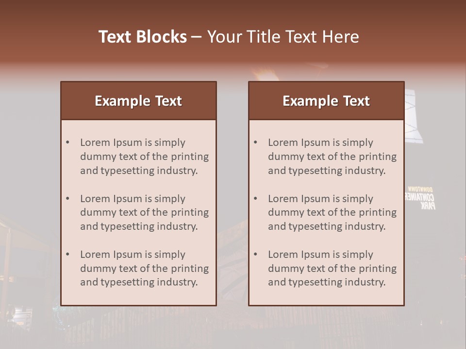 Construction East Fremont PowerPoint Template