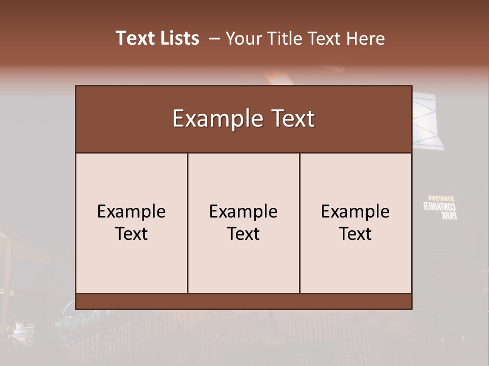 Construction East Fremont PowerPoint Template