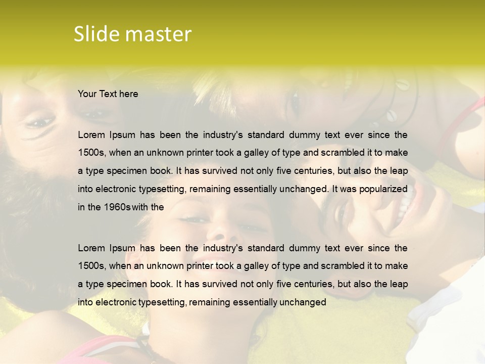 Friends Faces Group PowerPoint Template