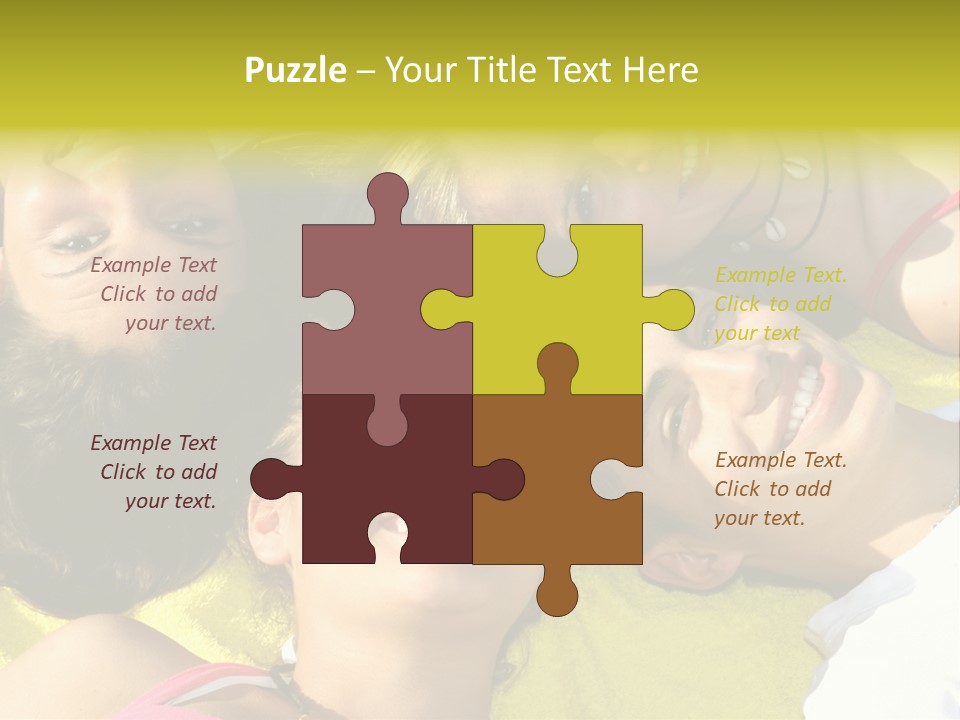 Friends Faces Group PowerPoint Template