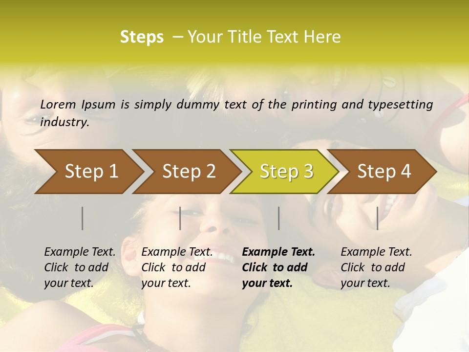 Friends Faces Group PowerPoint Template