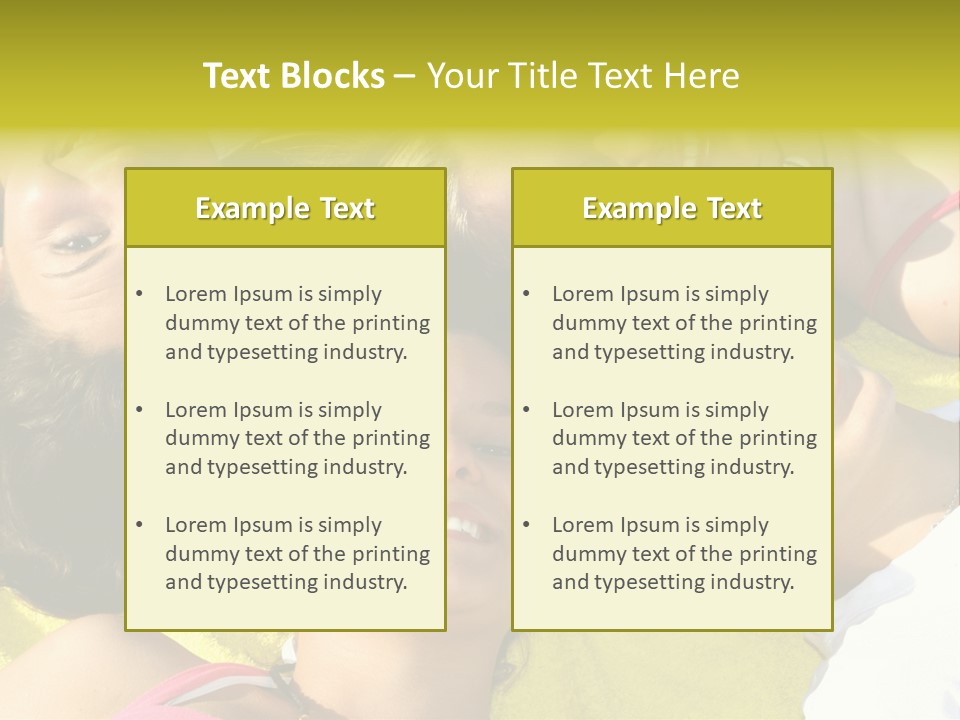 Friends Faces Group PowerPoint Template