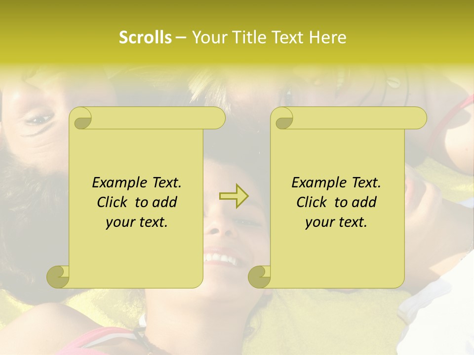 Friends Faces Group PowerPoint Template
