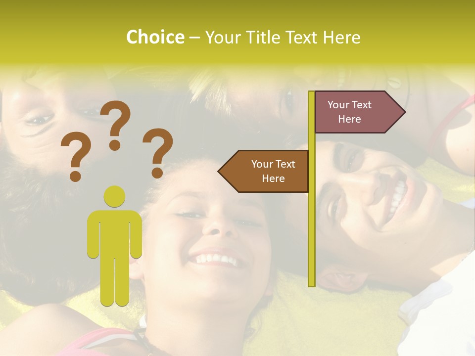 Friends Faces Group PowerPoint Template