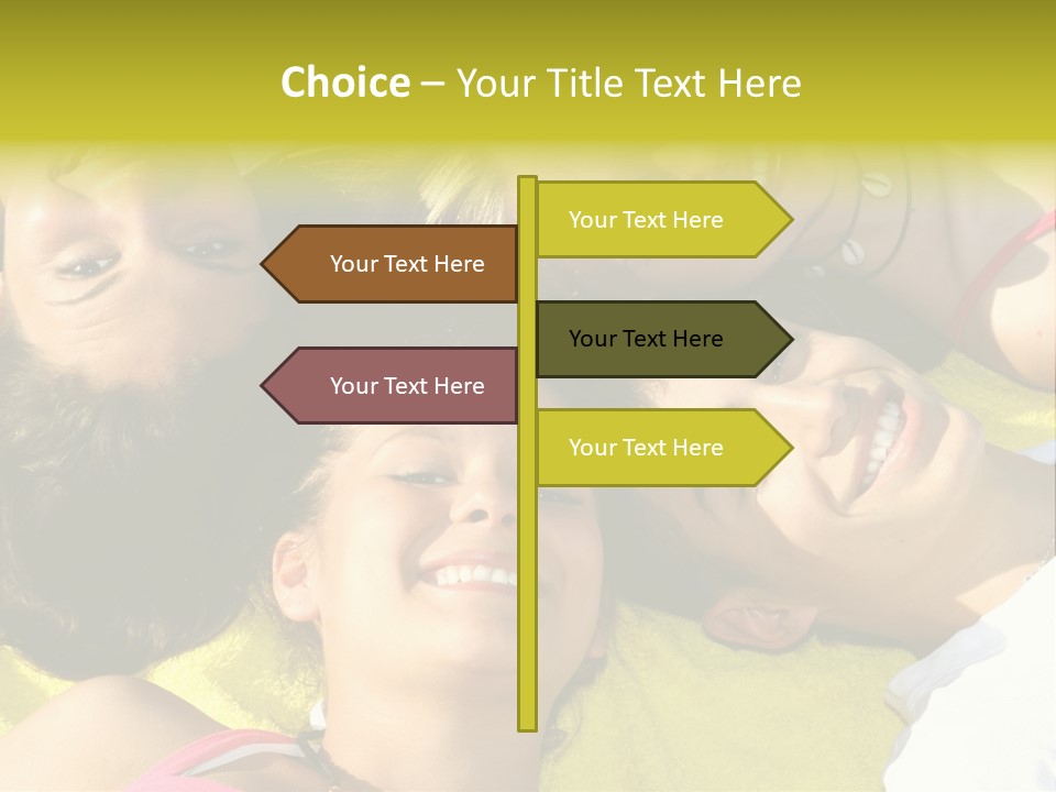 Friends Faces Group PowerPoint Template