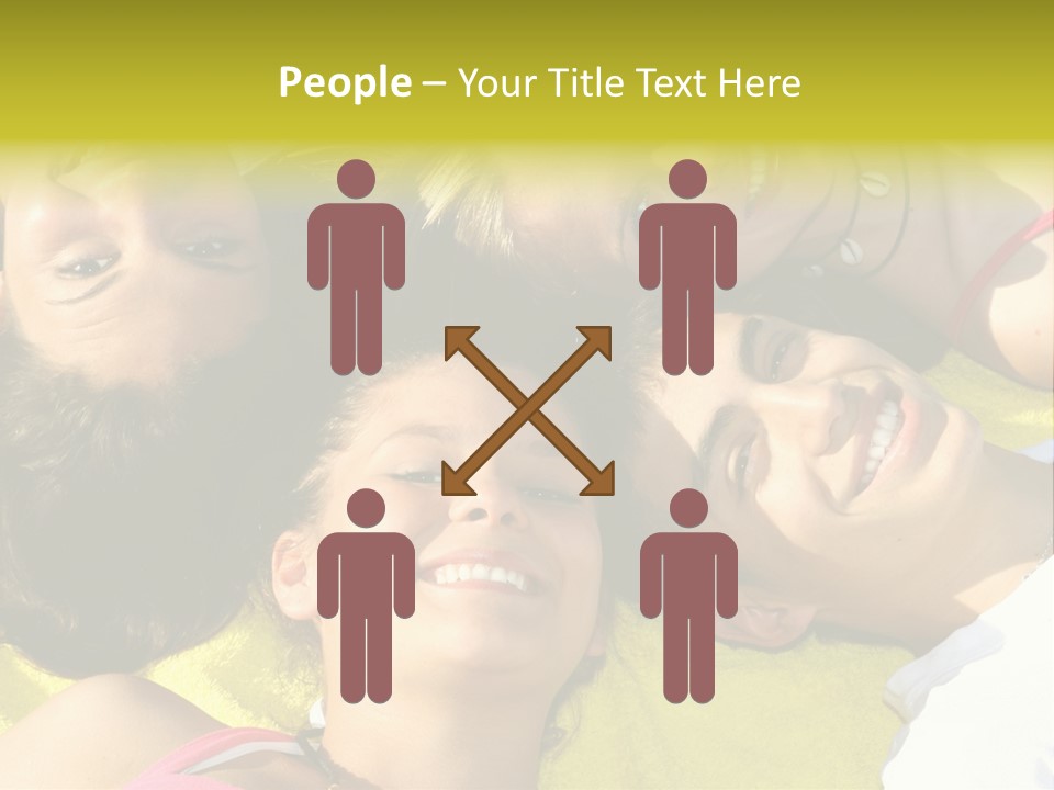 Friends Faces Group PowerPoint Template