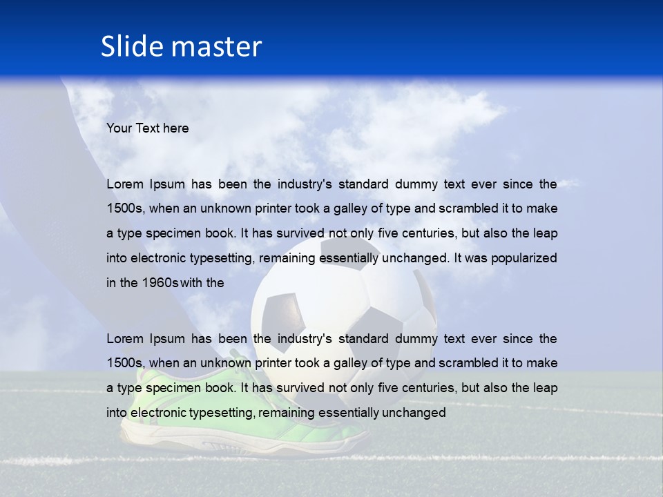 Legs Close Cleats PowerPoint Template