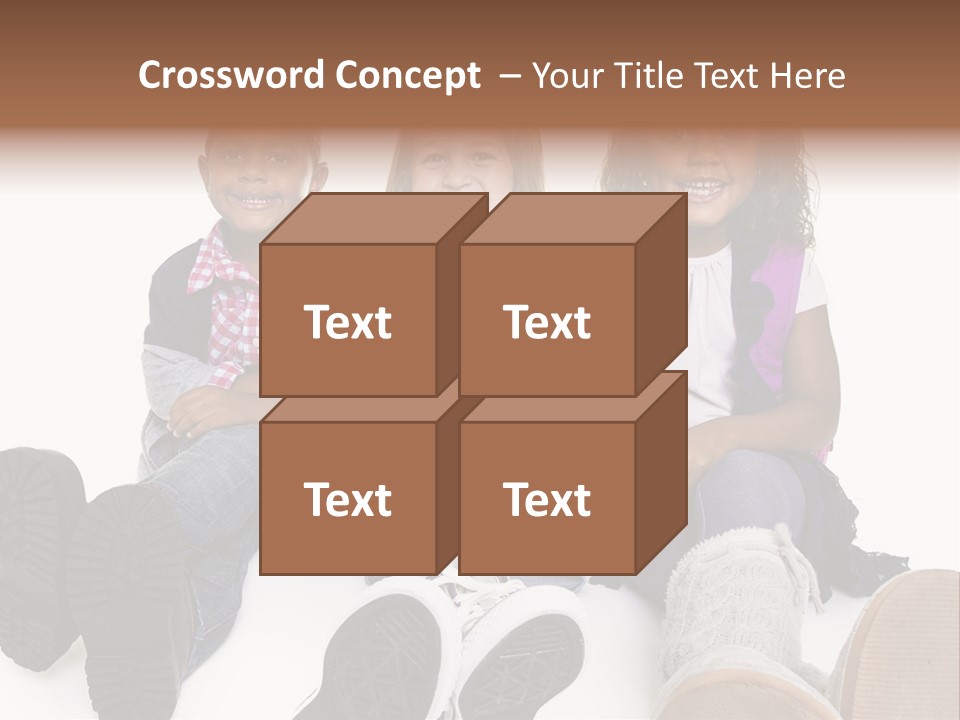 Elementary White Kindergarten PowerPoint Template