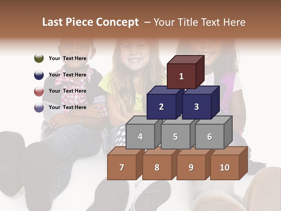 Elementary White Kindergarten PowerPoint Template