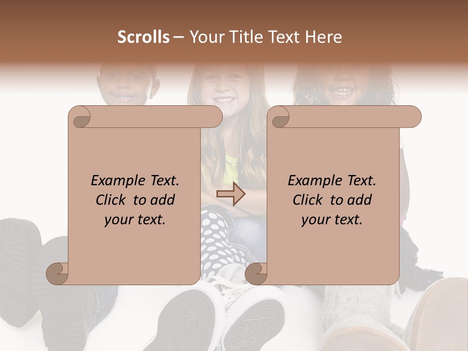 Elementary White Kindergarten PowerPoint Template